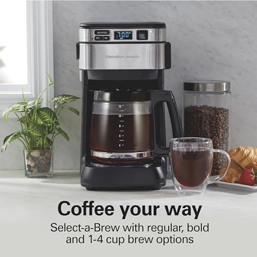 12 Cups Black Programmable Drip Coffee Maker U8908