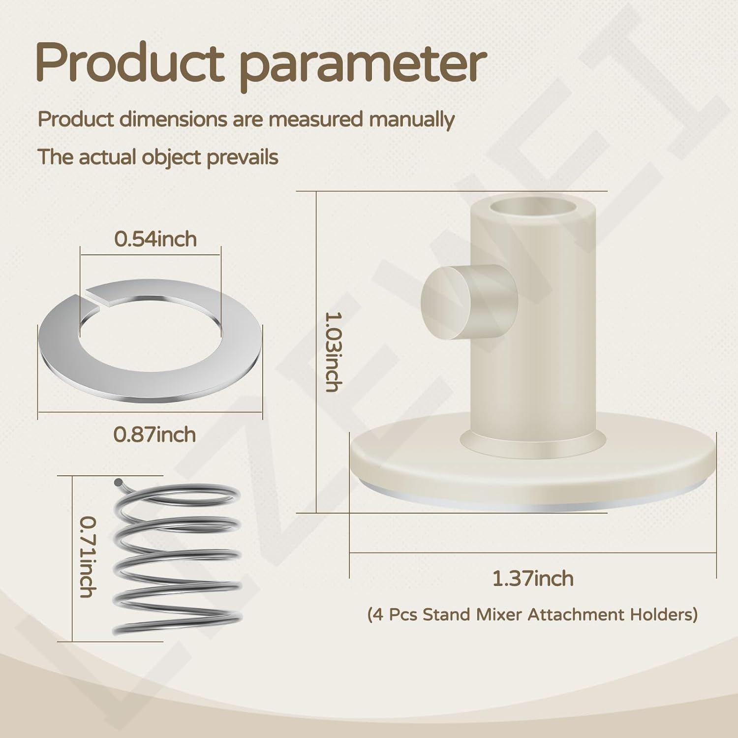Spring and Washer for Stand Mixers, 2 Pack, 4 Set of Attachment Holders Z7171