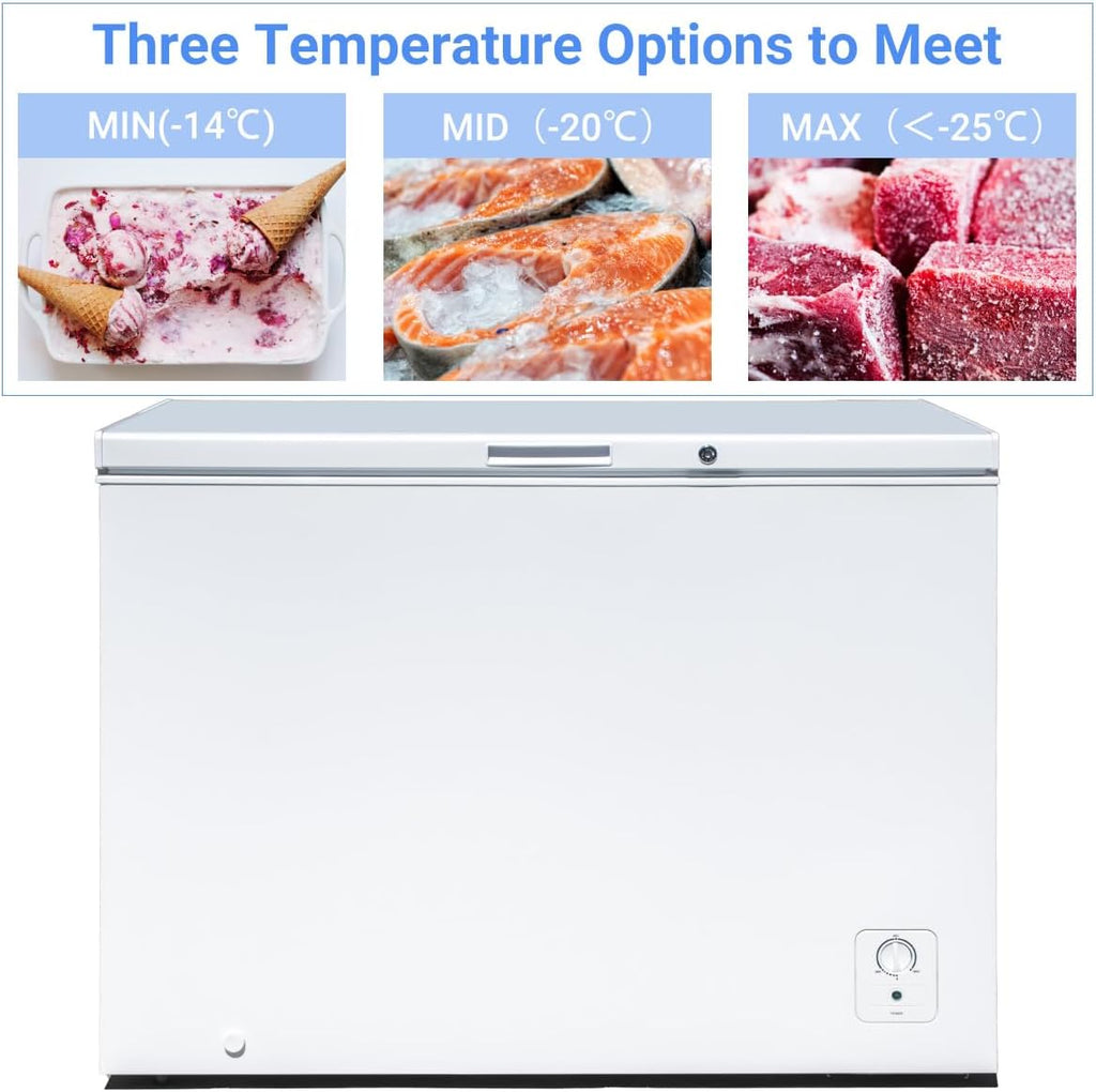 White 10 Cu. Ft. Chest Freezer with Lock and Adjustable Thermostat B55392