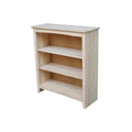 Natural Wood 3-Shelf Bookcase in Brown Z291827