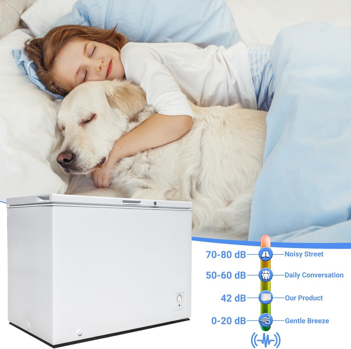 White 10 Cu. Ft. Chest Freezer with Lock and Adjustable Thermostat B55392