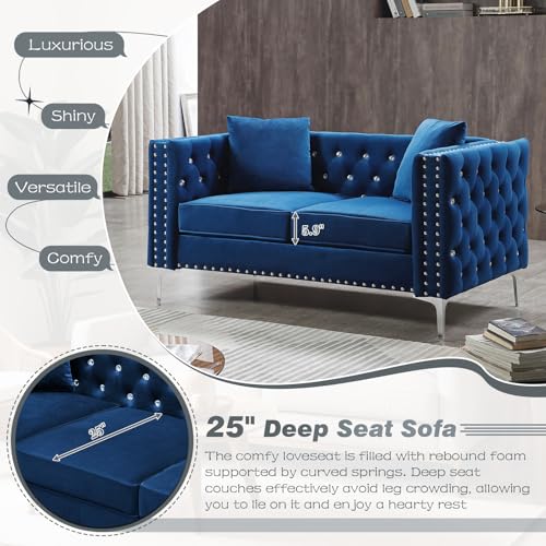 Black Velvet Loveseat Sofa J110