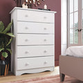100% Solid Wood 5-Drawer Chest Honey Pine Stained Light Wood B527874