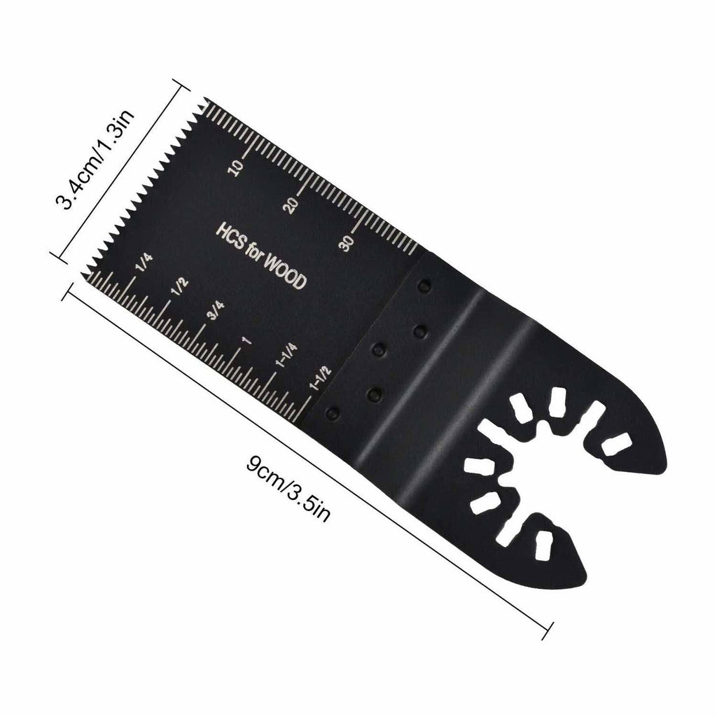 50pcs Wood Oscillating Multitool Saw Blades Universal Quick Release Black Z9623