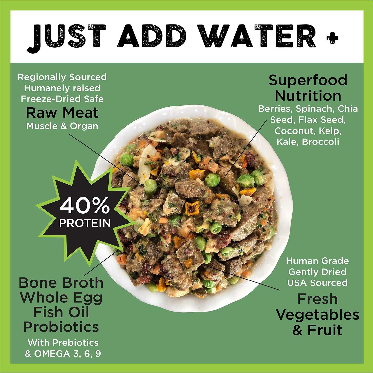 Freeze-Dried Raw Whole Food Meal Makes 18 Lbs Fresh Raw Food Y9282