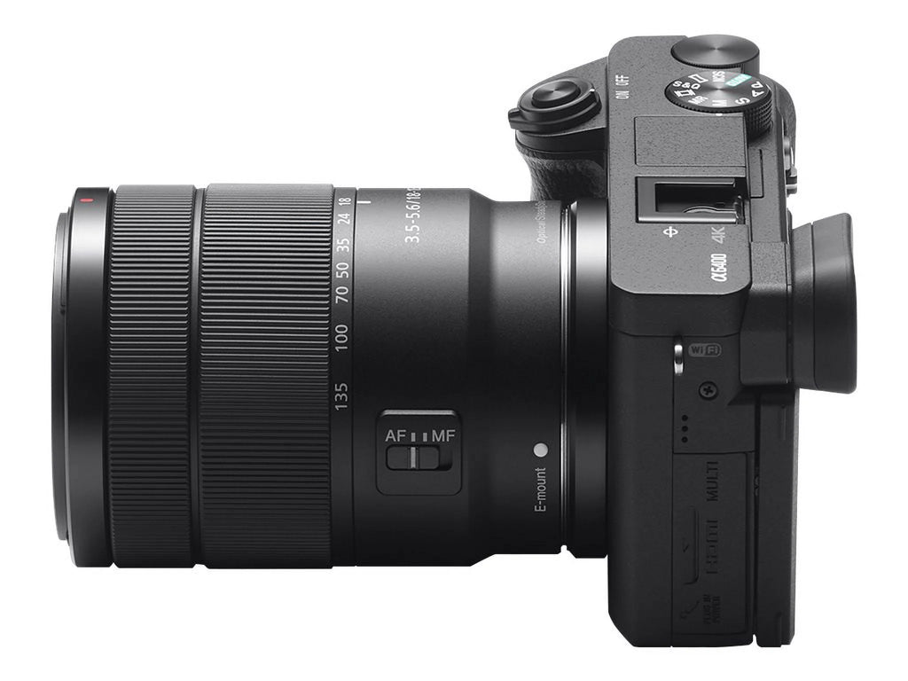 Black Mirrorless Digital Camera 24.2 MP APS-C 4K with 18-135mm Lens H20998
