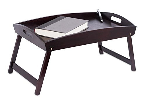 Walnut Bamboo Bed Tray with Folding Legs E77579