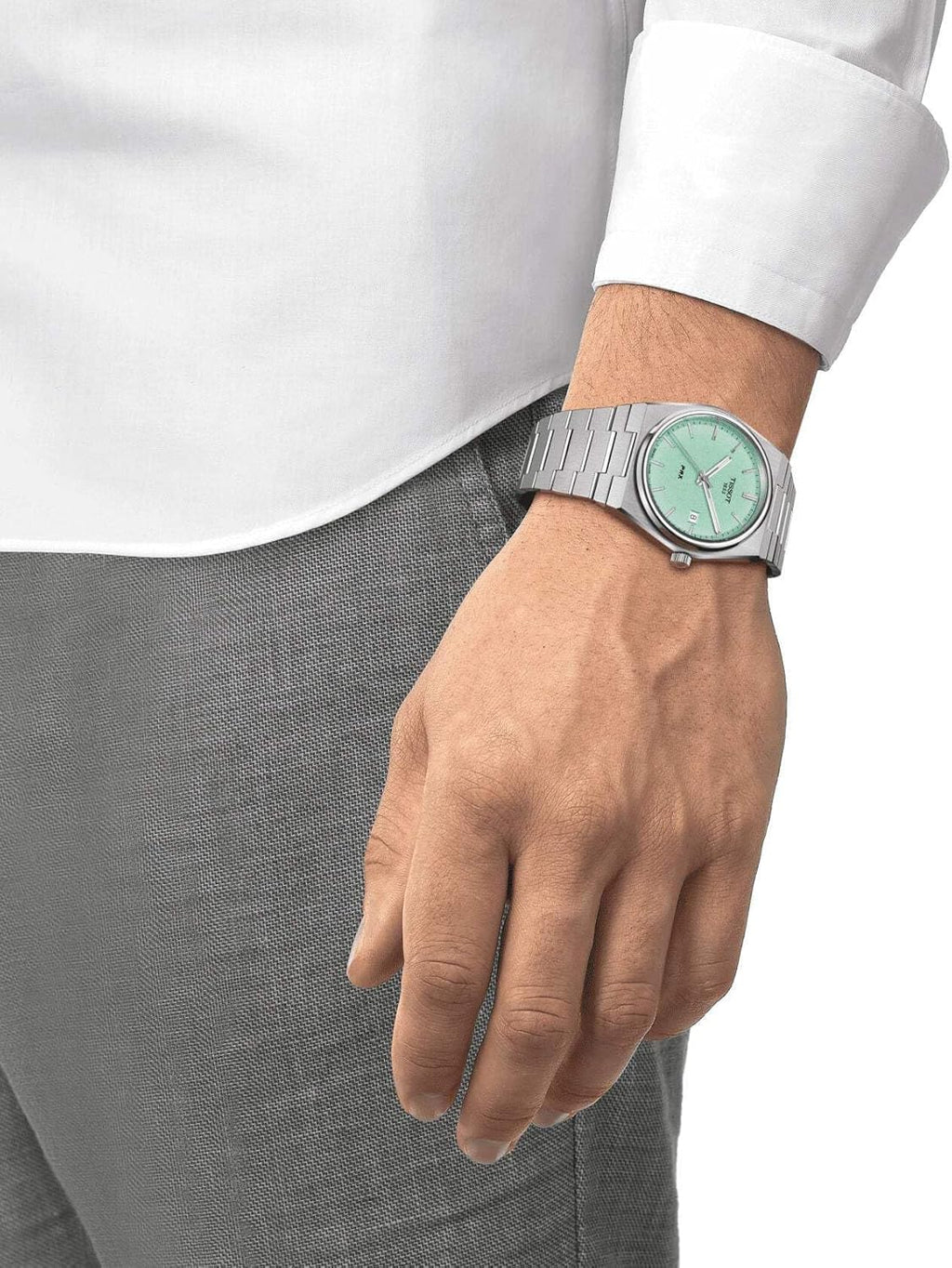 Grey Stainless Steel Quartz Watch M1956