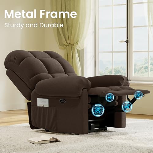 Beige White Power Recliner Chair N48489