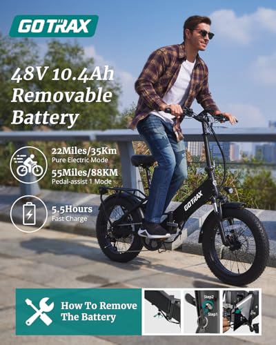 20" Folding Electric Bike with 48V Battery, 500W Motor, LCD Display R28659