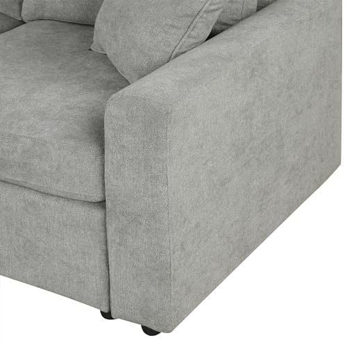Corduroy U Shaped Convertible Sectional Sofa with Storage X773
