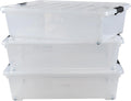 3-Pack 50 Quart Plastic Underbed Storage Bins with Lids C534618