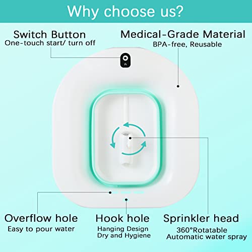 Blue Portable Electric Sitz Bath Bowl M7109