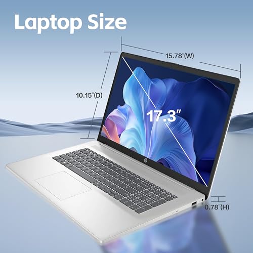 17.3 inch Laptop, AMD Ryzen 5 7530U, 17.3" HD+ Touchscreen, 32GB RAM, 1TB SSD, Windows 11 Home, Silver, Renewed F913