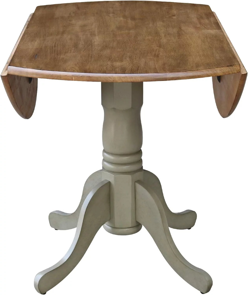 42 Drop Leaf Dining Table Distressed Hickory U3249