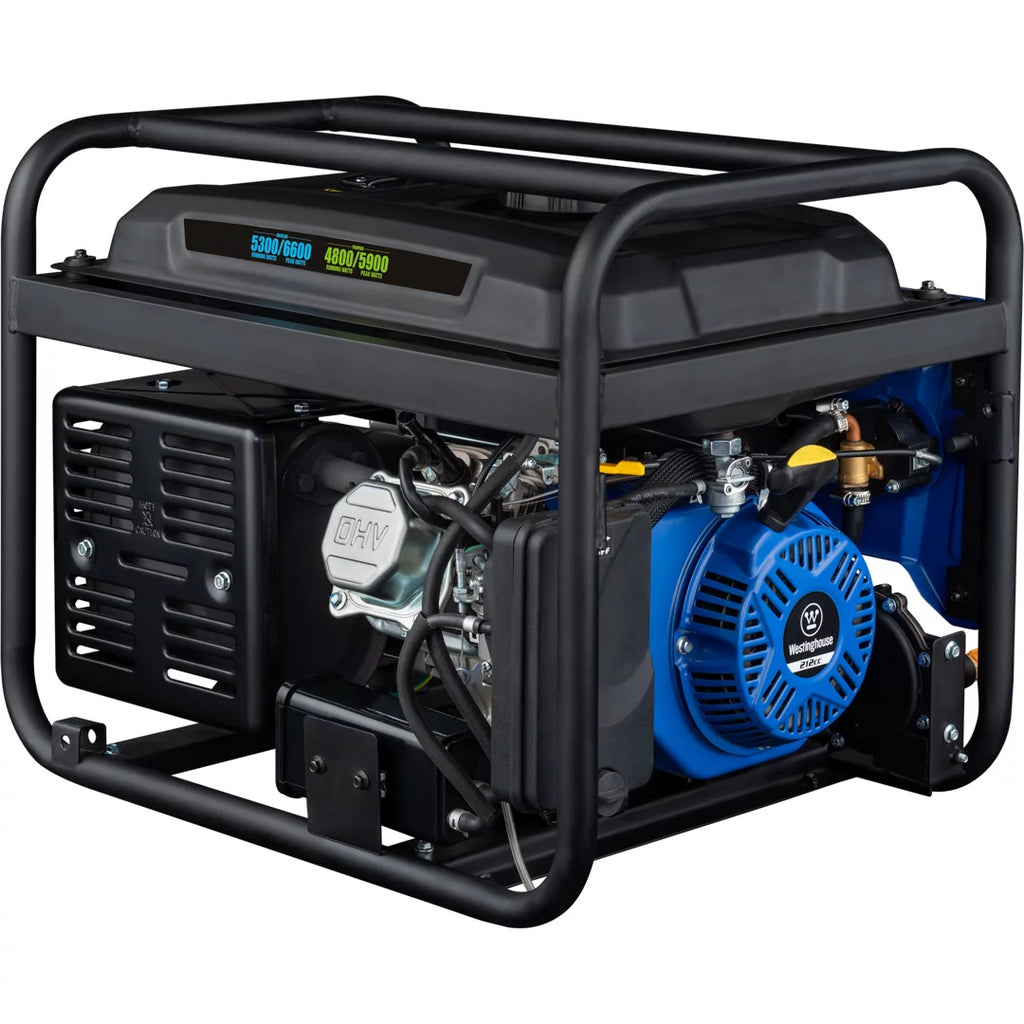6600 Peak Watt Dual Fuel Portable Generator with Remote Electric Start T26623