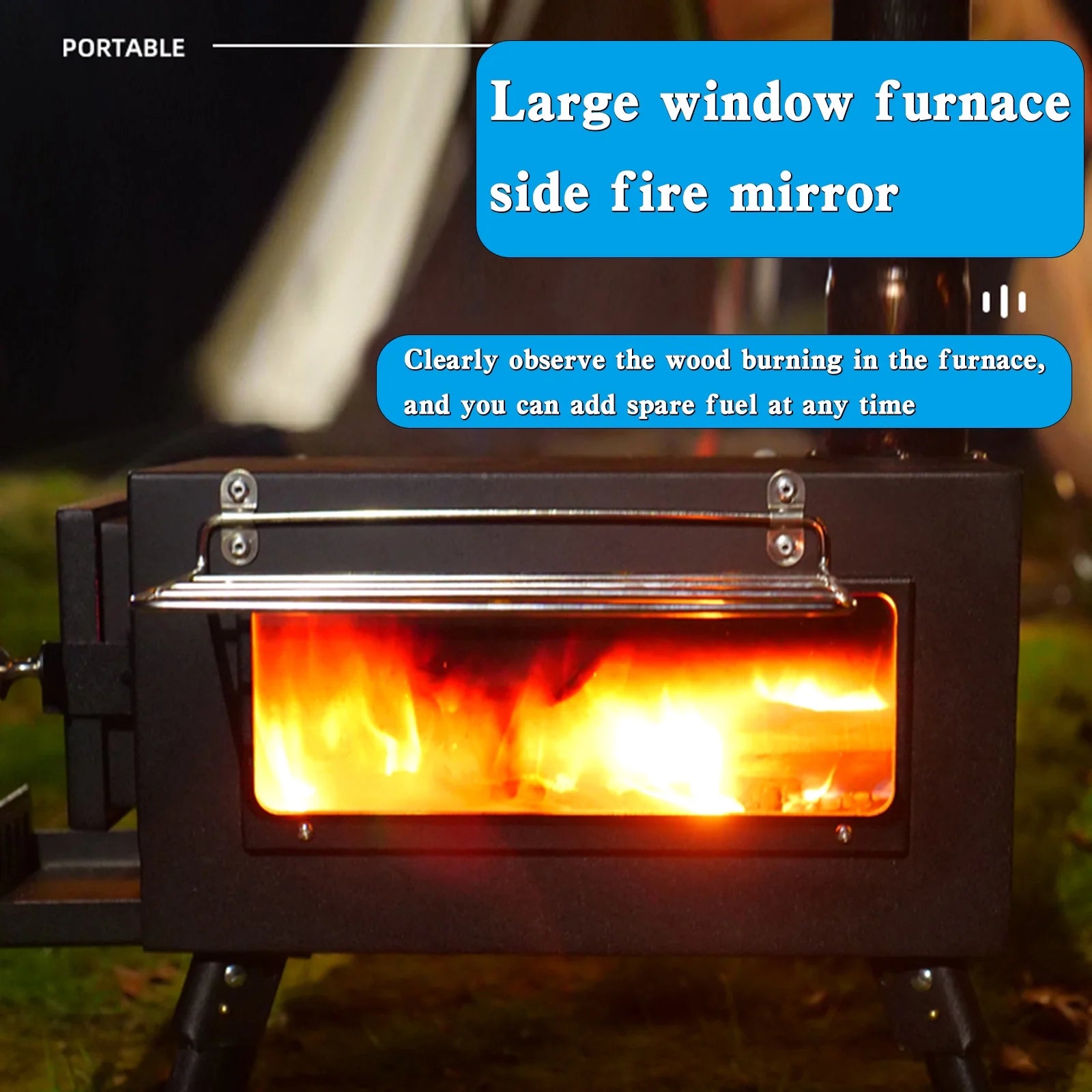 Outdoor Wood Burning Stove with Pipe H16847