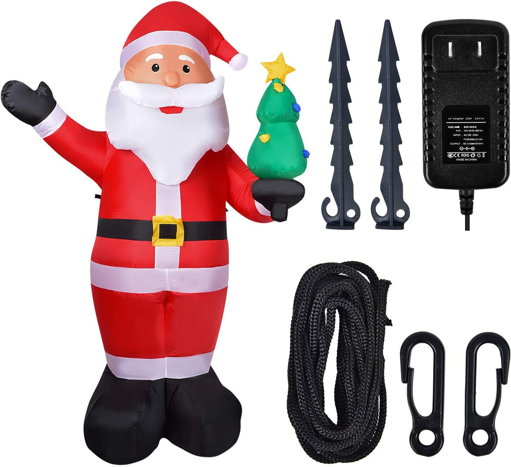 8ft Inflatable Santa Claus with Built-in LED Lights C824