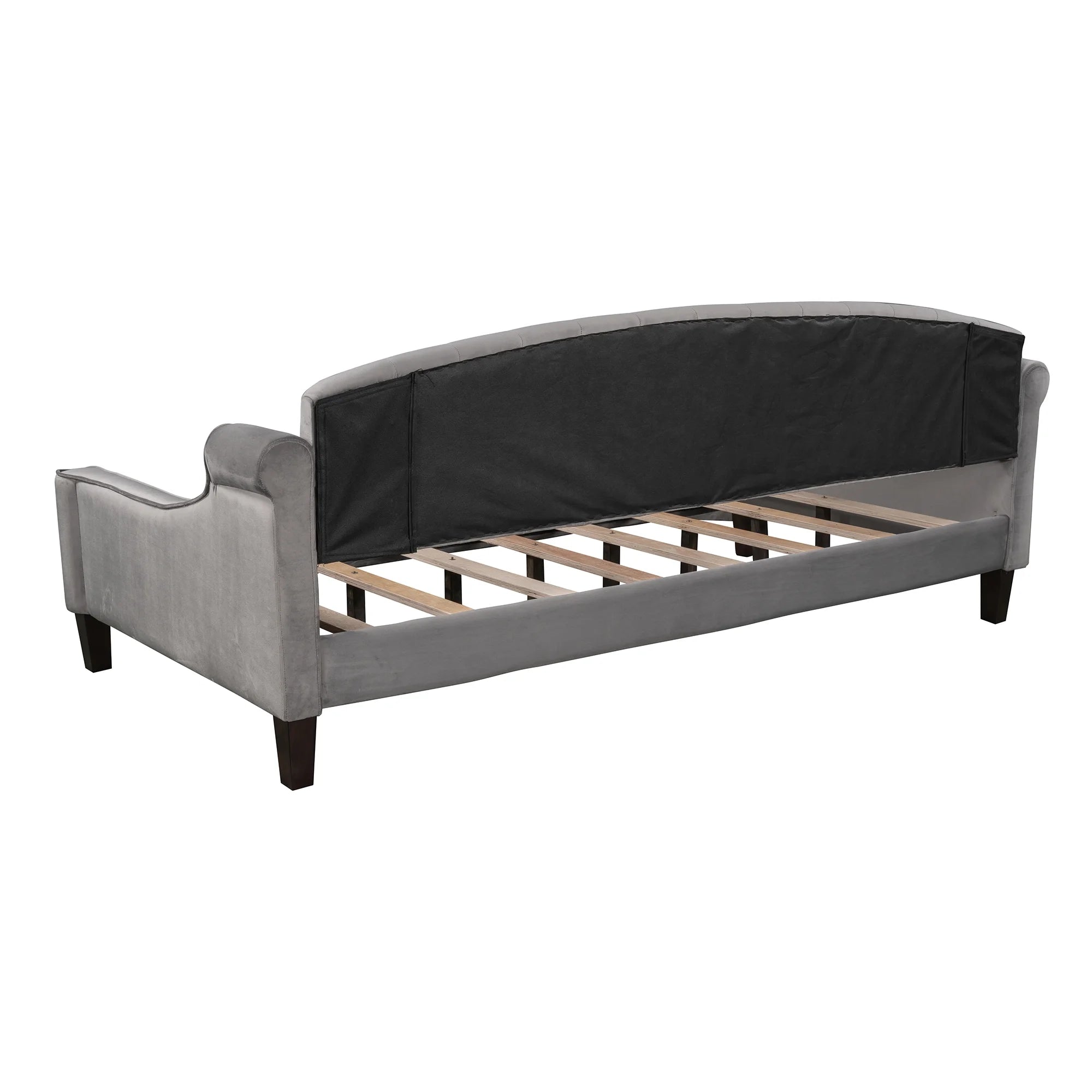 Twin Size Tufted Button Daybed Gray I3615