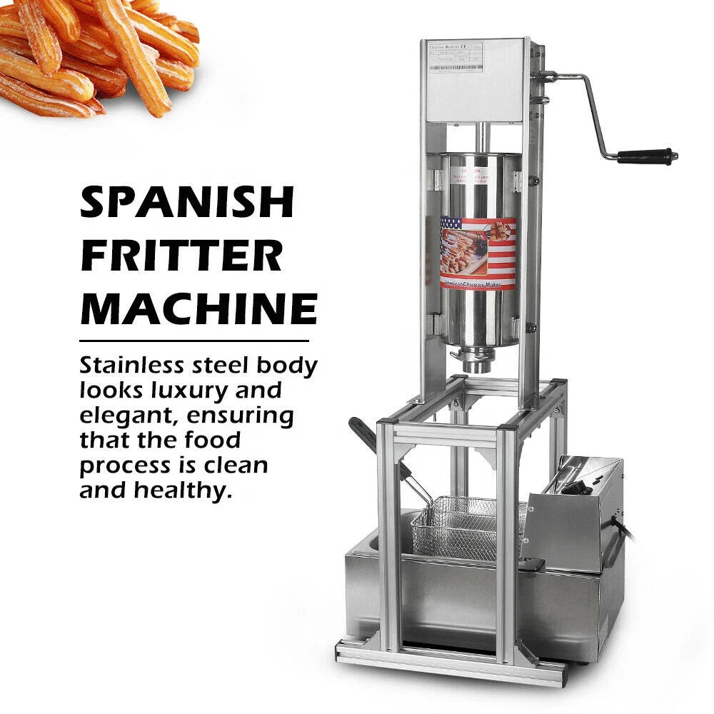 5L Churro Making Machine with 6L Electric Deep Fryer 110V N50622
