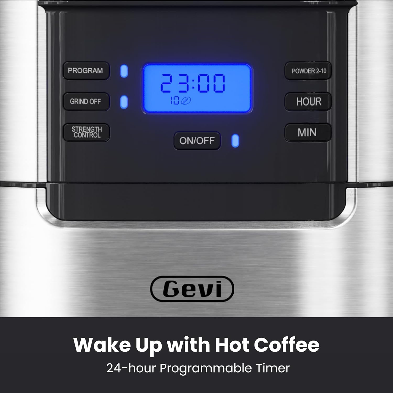 10-Cup Drip Coffee Maker with Built-in Grinder F7074