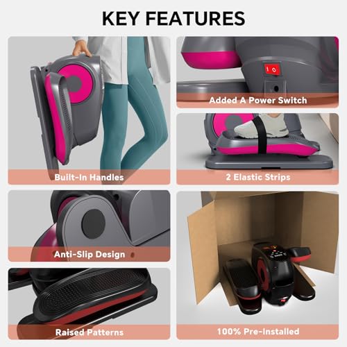 Under Desk Elliptical Machine with 16 Adjustable Speed V743