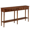 Coastal Double Hall Console Table in Pecan J21922