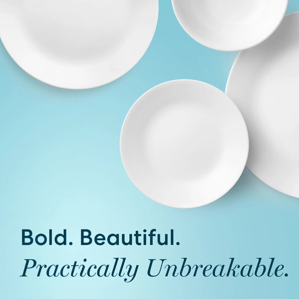 12-Piece White Round Dinnerware Set D680