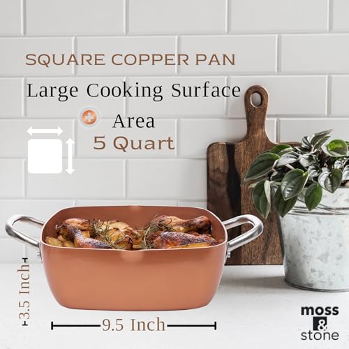 5 Pcs Non Stick Copper Cookware Set I499