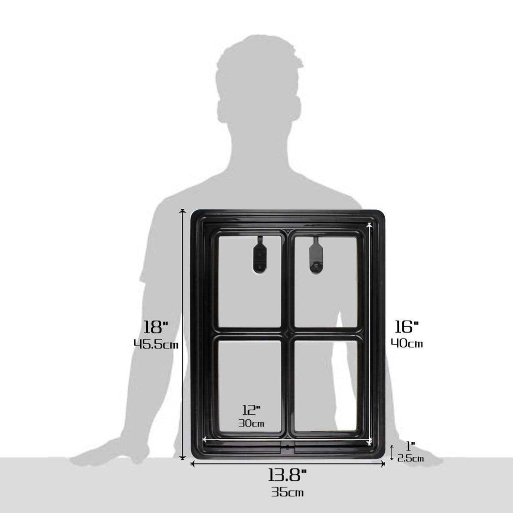 Pet Door for Screen Door, 12 x 16 inches, Lockable, Magnetic Automatic Closing S388