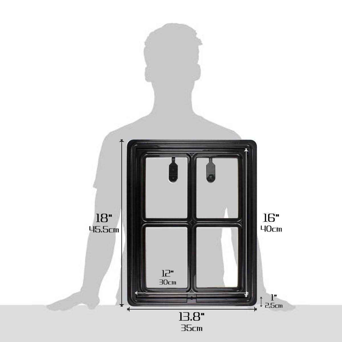 Pet Door for Screen Door, 12 x 16 inches, Lockable, Magnetic Automatic Closing S388