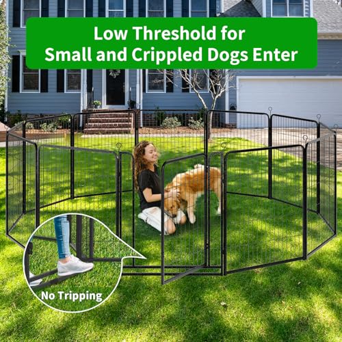 12 Panel 40" Height Heavy Duty Dog Fence with Doors S648354
