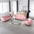Pink Velvet 3 Piece Sofa Set X375