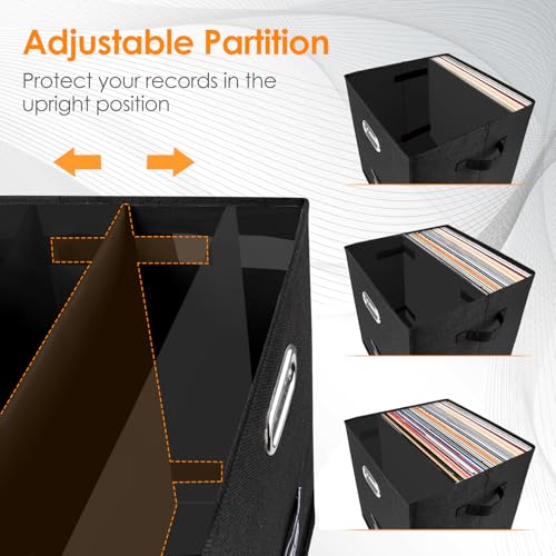 Stackable Vinyl Record Storage Box with Lid R94137