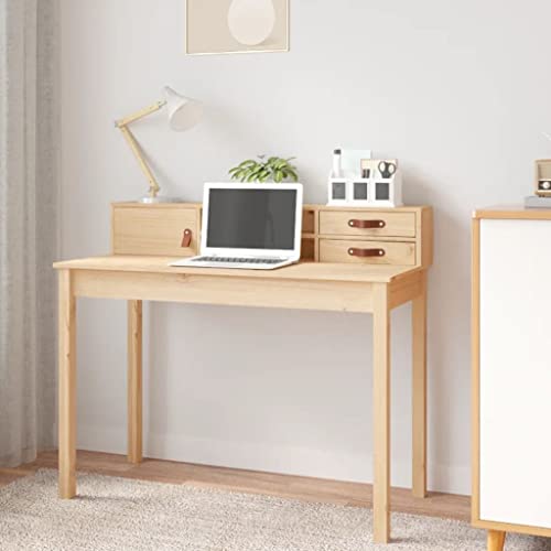 43.3"x19.7"x36.6" Solid Wood Pine Desk R254