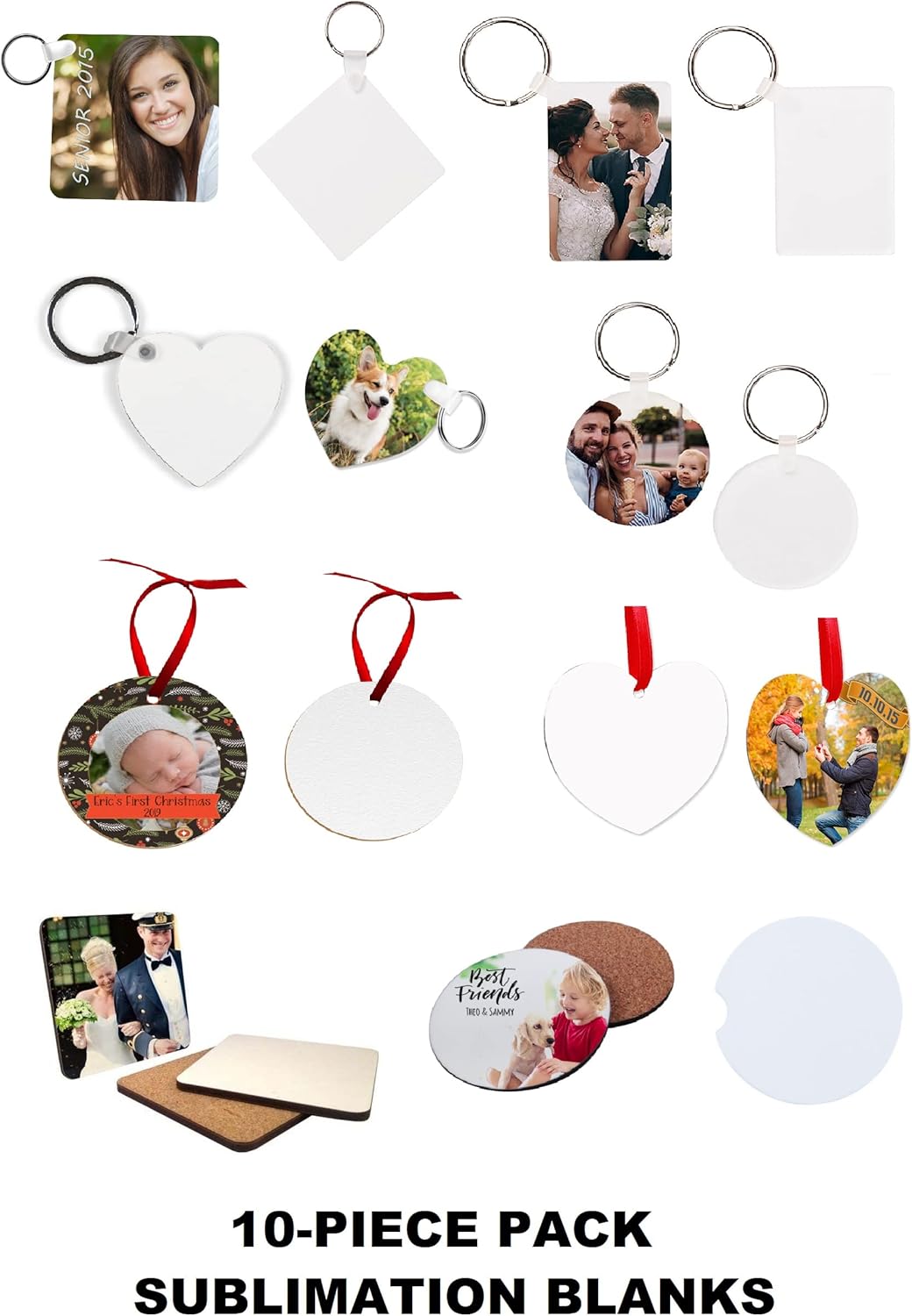 Sublimation Printer Starter Package with 10 Pieces Sublimation Blanks X830069
