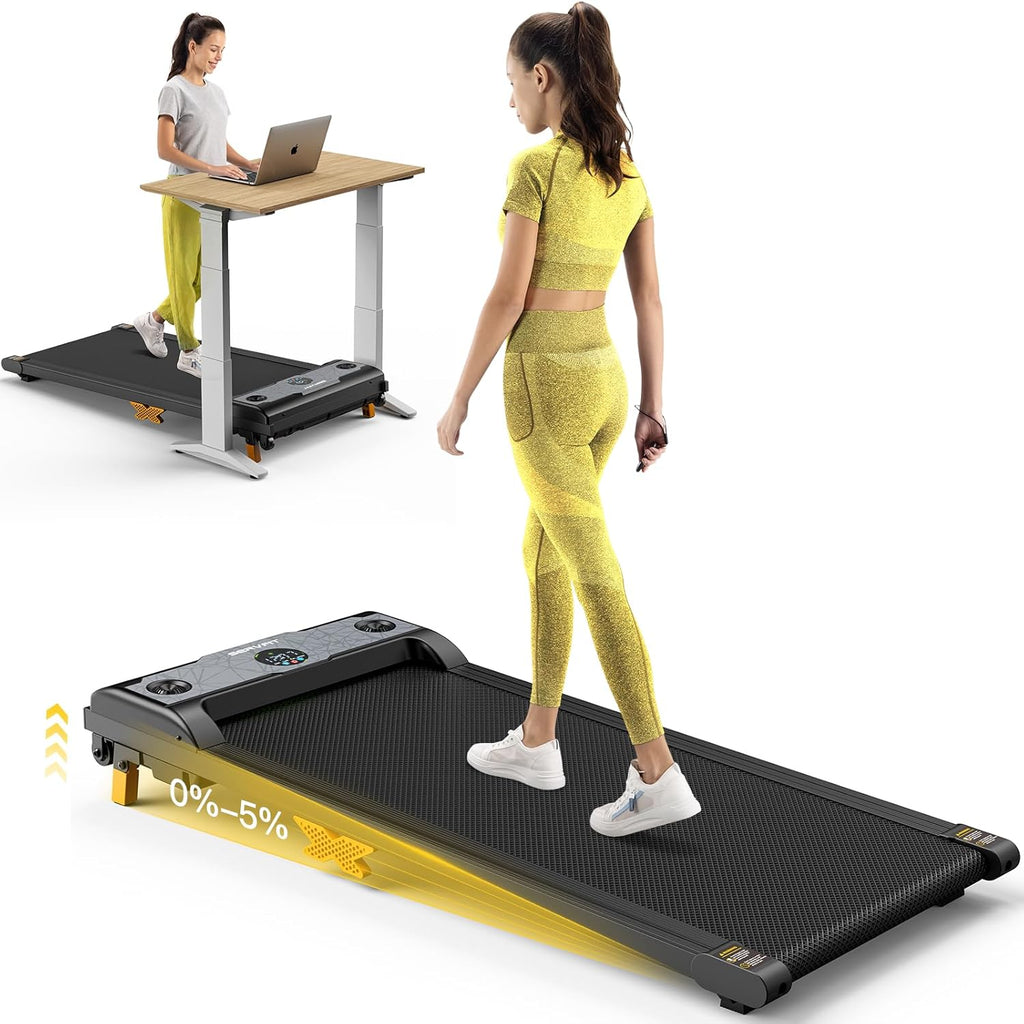 Under Desk Treadmill with Incline, Portable Walking Treadmill with Remote Control O172