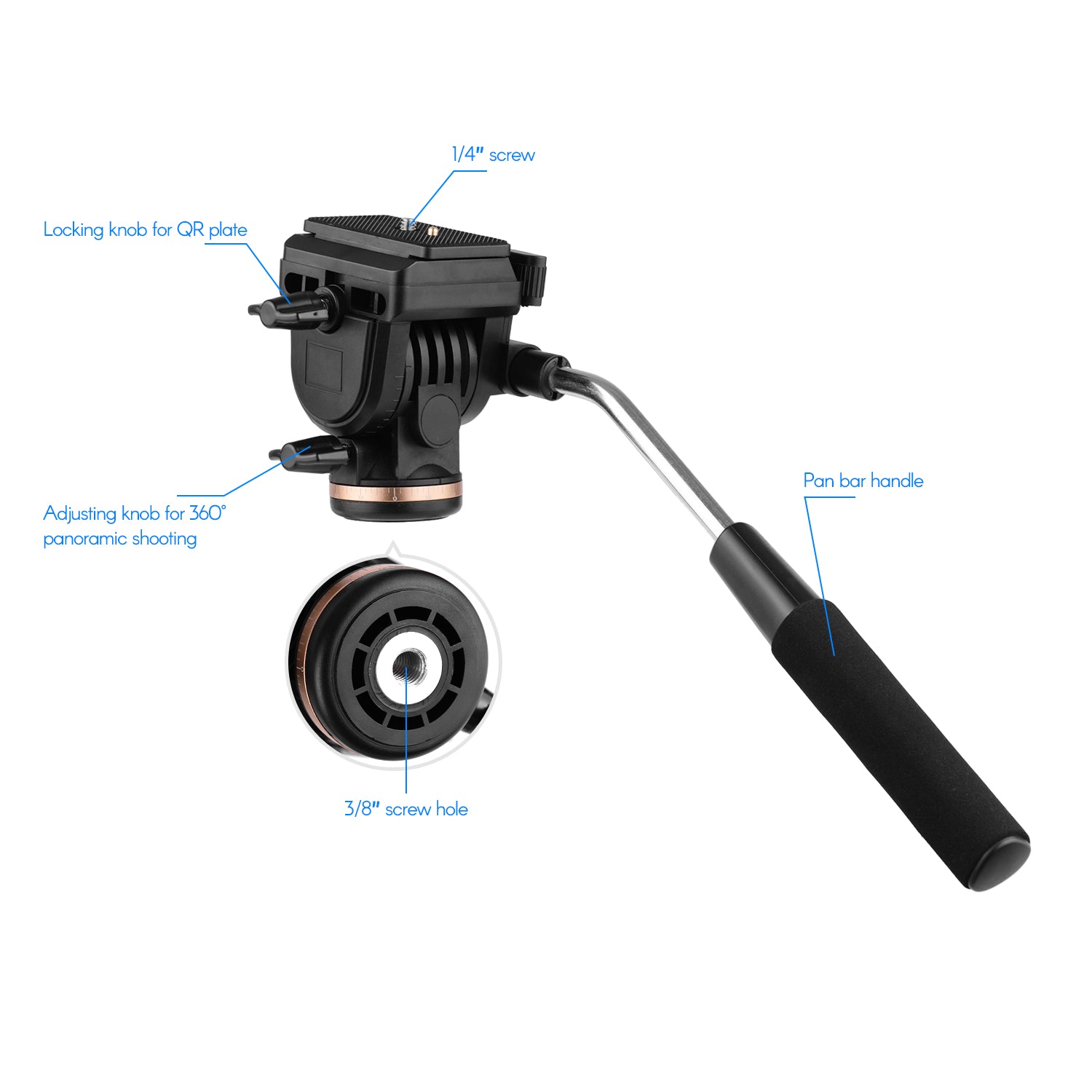 Aluminum Alloy Photography Monopod Stand with Detachable Tripod Base and Carry Bag O981