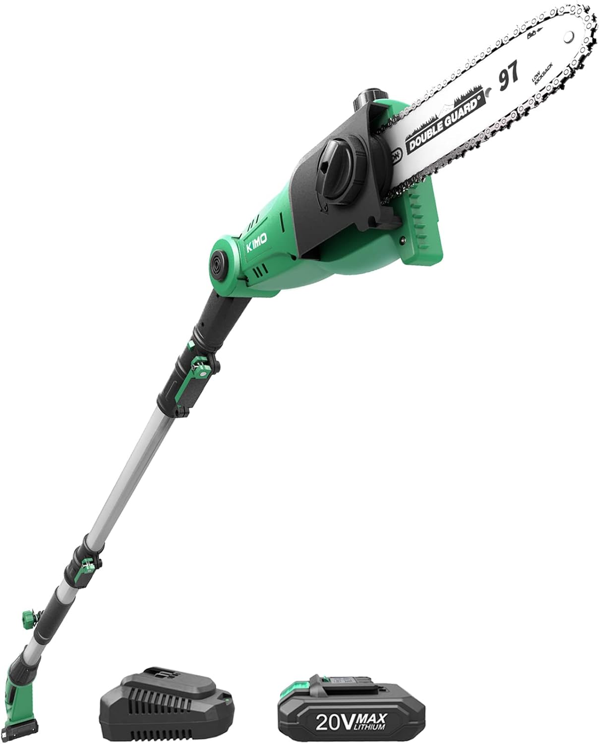 13-Foot Telescoping Cordless Electric Pole Saw with 8-Inch Cutting Bar R635