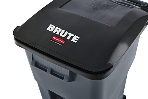 50-Gallon Gray Heavy-Duty Wheeled Trash Can, Pack of 2 A32004