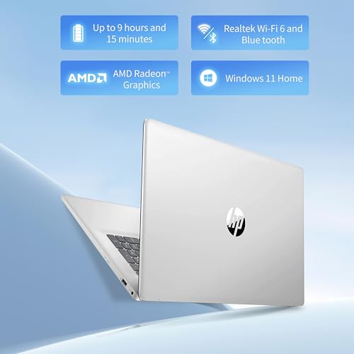 17.3 inch Laptop, AMD Ryzen 5 7530U, 17.3" HD+ Touchscreen, 32GB RAM, 1TB SSD, Windows 11 Home, Silver, Renewed F913