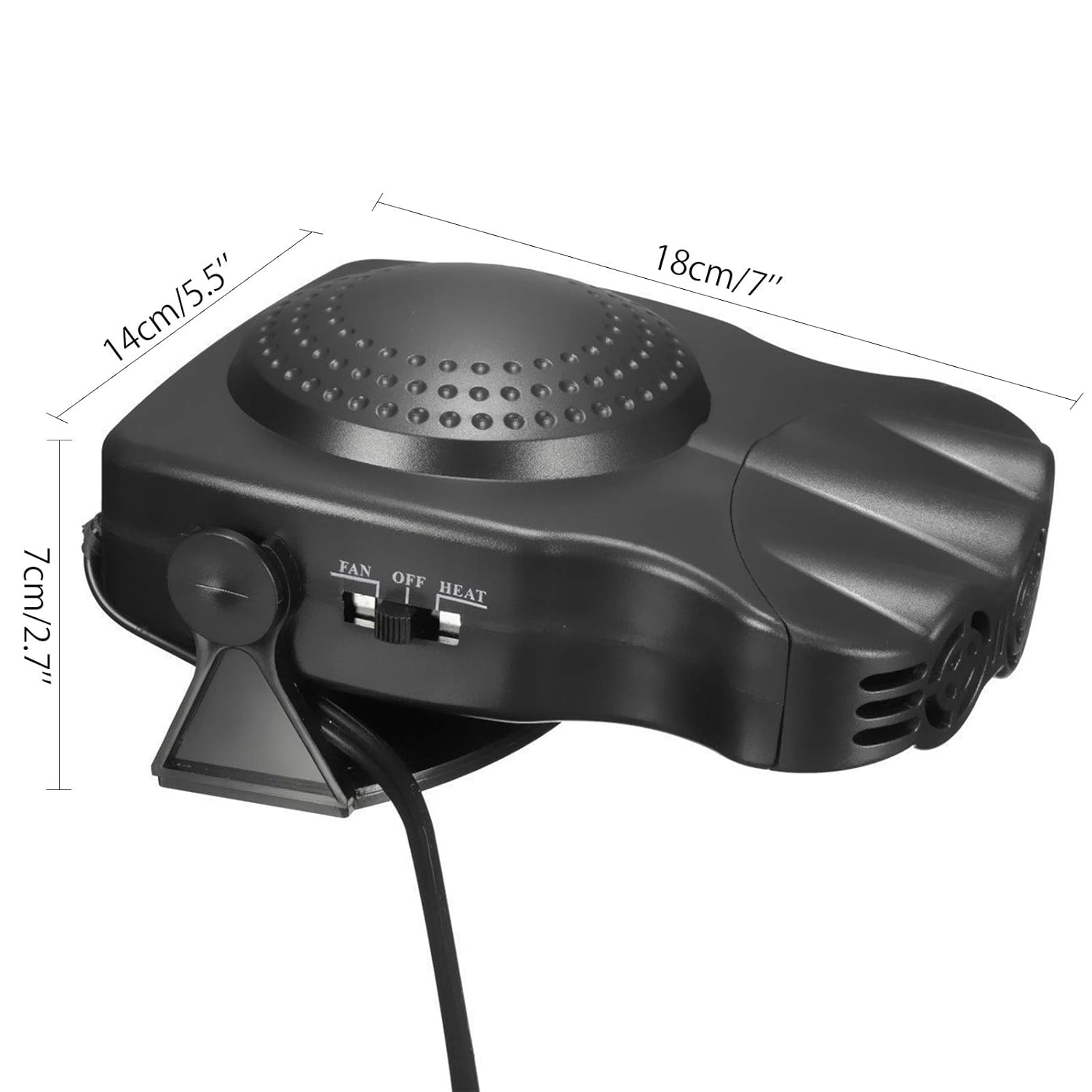 Black 12V 150W Car Heater Cooling Fan Defroster G8750