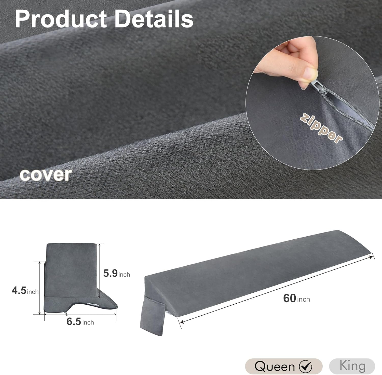 Queen Bed Wedge Pillow S13341