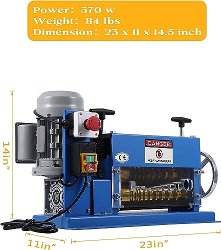 Automatic Wire Stripping Machine for 0.06" -1.5", 75 ft/min, with Extra Manual Crank X52121
