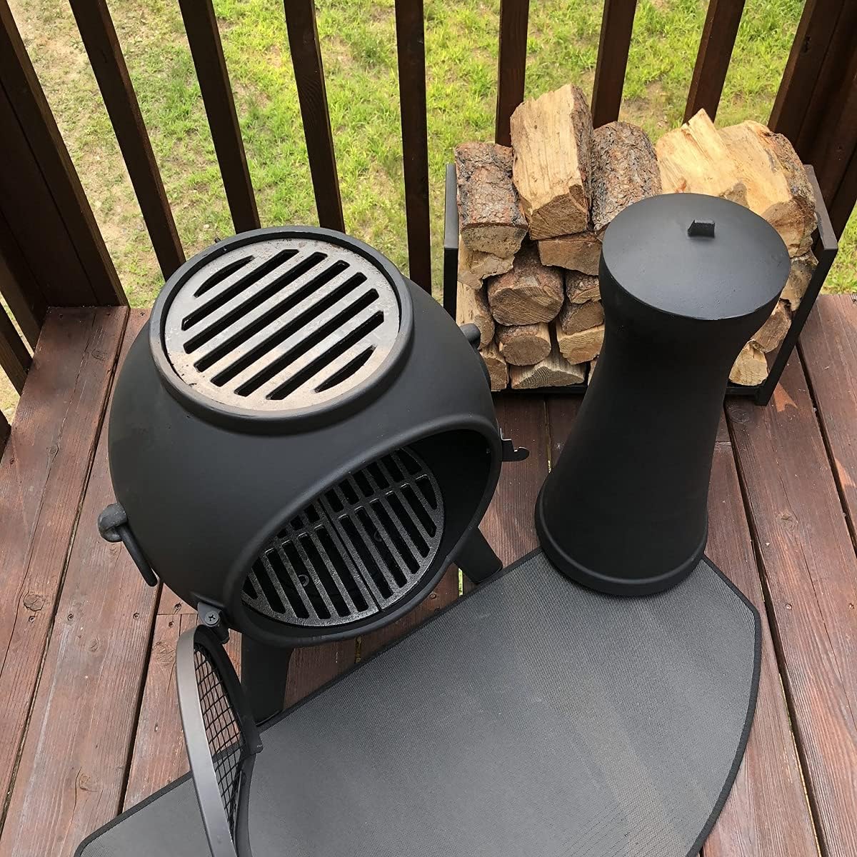 Outdoor Wood Burning Chiminea Fireplace L54388