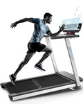 Heavy Duty Treadmill with 3.5HP 8.6MPH 375 lb Capacity 18 inch Wide Running Area M70209
