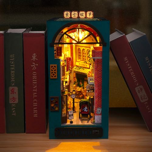 DIY Book Nook Kit with Music Box 3D Wooden Puzzle G658926