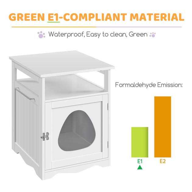 Box Furniture with Open Shelf Cat Litter Box J492233