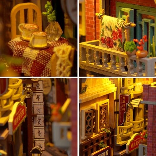 DIY Book Nook Kit with Music Box 3D Wooden Puzzle G658926