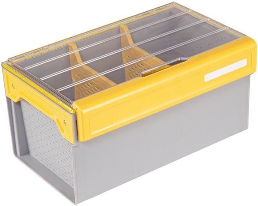 Clear and Yellow Rust-Resistant Waterproof Plastic Tackle Utility Box H585703